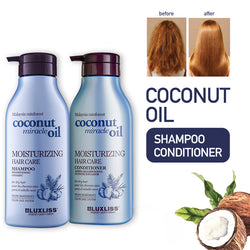 Kit shampoing et après-shampoing Luxliss à l'huile de coco miraculeuse - 2 x 500 ml